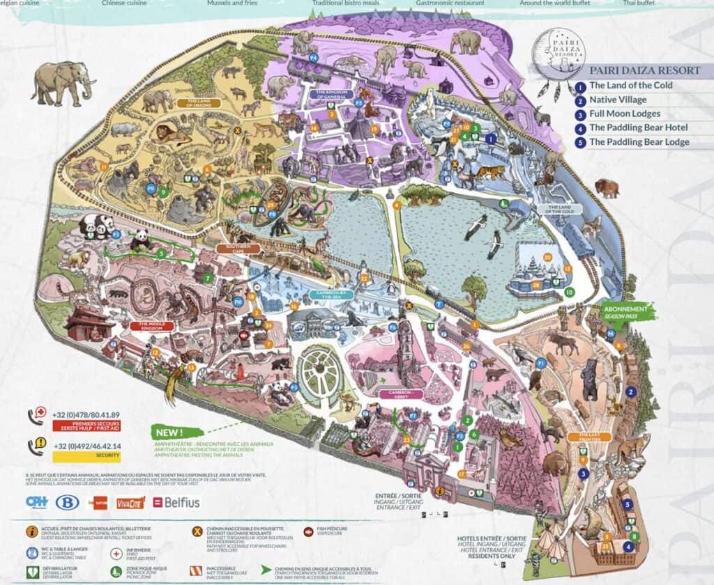 Pairi Daiza - Promoties en handige tips voor je uitstap 1 Pairi Daiza Map van het hele complex